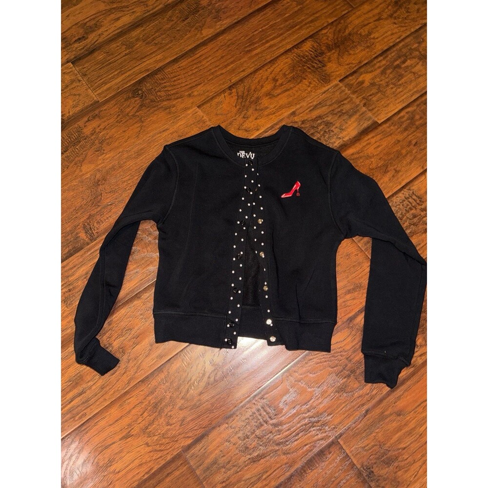 The Devil Wears Prada Target Character Graphic Crop Cardigan Sweater - Black XS